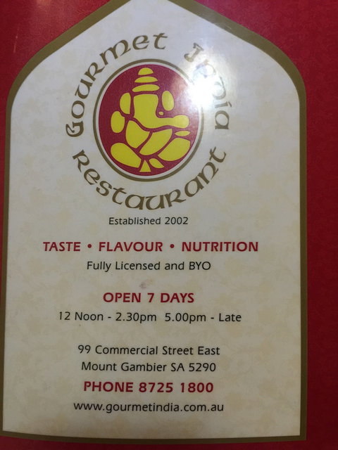 Gourmet India Restaurant - Accommodation Great Ocean Road 11