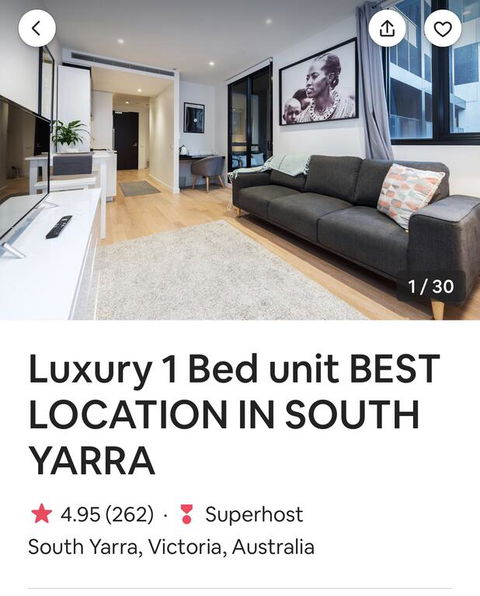 Luxury 1 Bed Unit BEST LOCATION IN SOUTH YARRA - Accommodation Great Ocean Road 3