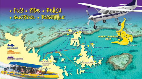 Scenic Flight - Great Barrier Reef, Heart Reef, Whitehaven Beach & Hill Inlet! - Accommodation Great Ocean Road 0